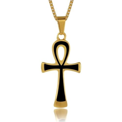Wholesale 316L stainless steel Necklace pendant chain Classic Cross necklace for men male gift