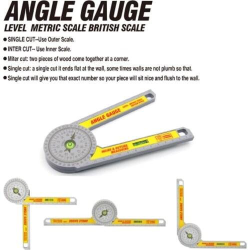 360 Degree Miter Saw Protractor High Accuracy Angle Finder Measuring Ruler Tool