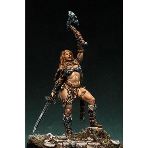 Unassambled 1/24 75mm ancient officer warrior stand Resin figure miniature model kits Unpainted