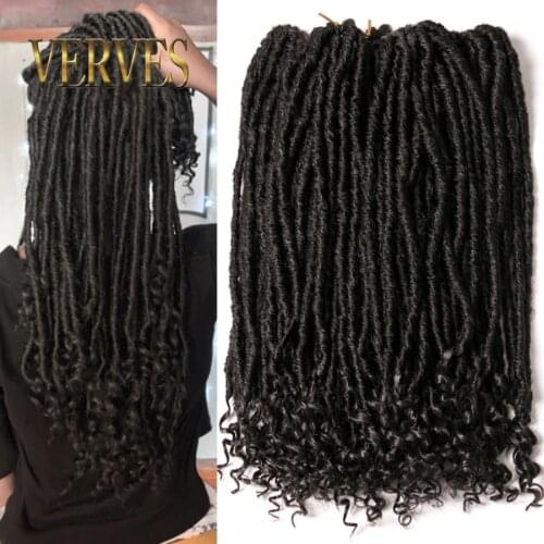 VERVES Crochet Faux braids Hair Extensions 18 inch synthetic hair Jumbo Dreads Hairstyle Ombre Crochet Braids locs black bug
