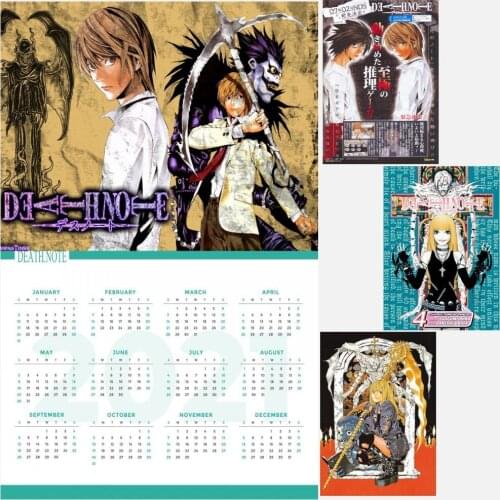 Japanese anime DEATH NOTE Coated paper 2021 Calendar posters Cafe Creative wallpaper Interior Decoration Classic Anime Series