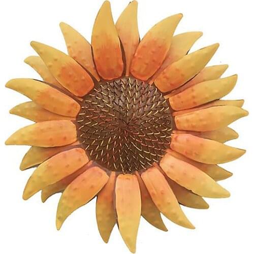 Iron Artificial Flower Simulation Sunflower Ornaments For Wall Decoration For Living Rooms Bathrooms Garden Hanging