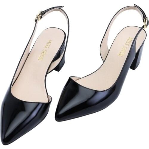 LOSLANDIFEN Women Pumps Ankle Strap Square Heels for Lady Sexy Pointed Toes High Party Dress Woman Shoes Plus Size 5-10