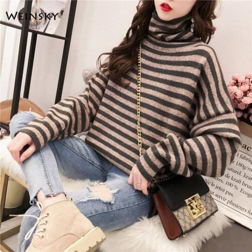 Women Knitted Turtleneck Sweater And Pullovers Korean Fashion Style Solid Jumper Sweaters Winter And Autumn 2019 New Tops