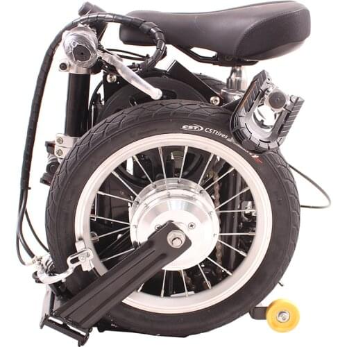 14" Electric Folding Bicycle Bike Mini Foldable Bike - Black ATT