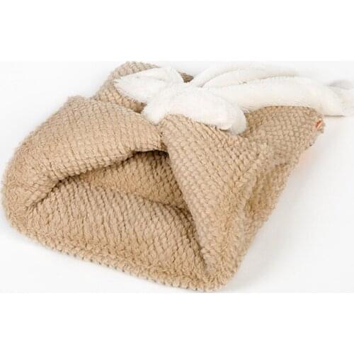 2016 new design dogs cats fashion bowknot bed doggy Multifunction sleeping bag and warm hand pet dog cat house puppy nest 1pcs