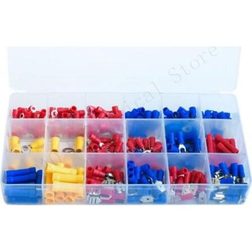 300pcs Electrical Wire Crimp Terminals Kit Insulated Terminator Spade Butt Connectors Red Yellow Blue Assorted terminales Set