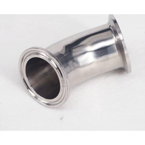 38mm O/D 304 Stainless Steel Sanitary Ferrule 45 Degree Elbow Pipe Fitting Tri Clamp