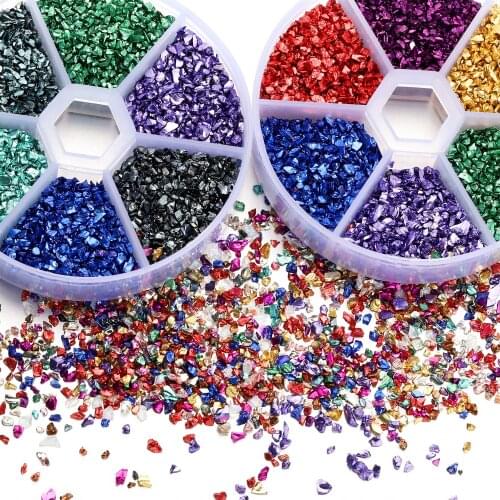 60g/Box Crushed Glass Stones Resin Filling For Crystal Filler DIY Epoxy Resin Mold Irregular Broken Stone Nail Art Decoration