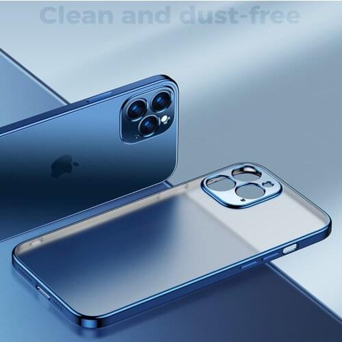 Case for iphone 11 12 Pro Max 7 8 6 6s Plus Mini Luxury Plating Transparent Soft Case For XR X XS Max SE 2020 Cover Iphone
