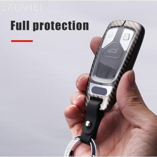 Zinc Alloy TPU Car Styling Key Case Cover For Audi A4 A4L A5 Q5 Q7 TT 2016 2017 Key Fob 2016 2017 2018 Auto Key Shell Accesories