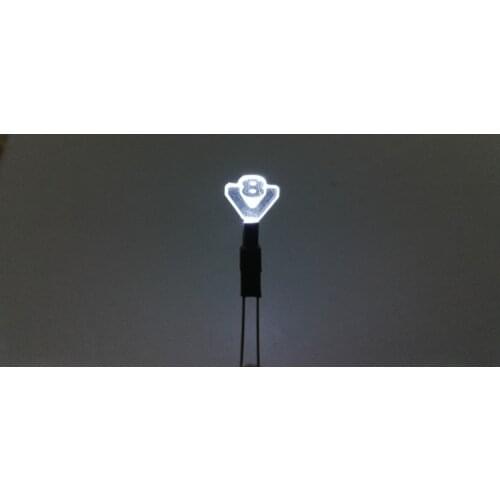 V8 logo decorative led lamp chandeliers for tamiya 1/14th scale rc scania 56352 620 MAN TGX BEENZ 1851