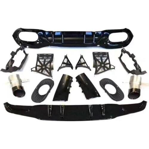 W177 Change to A35 look ABS Rear Bumper Diffuser With tips for Benz W177 A180 A200 A200 A250 Sedan & Hatchback 2019 up