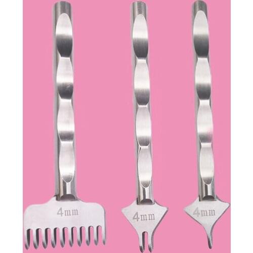 3/4/5/6mm polised Anti slip and Anti rust Leather Craft Punching Hole Tool Leather Stitching Sewing Punches Stitching Punch