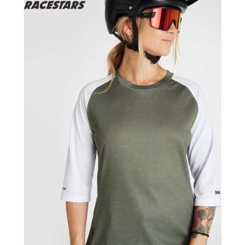 DHARCO Motocross Cycling Jersey Ladies Women Short Sleeve Downhill Mountain Female Cycling Clothing MTB Bike Wear Breathable MX