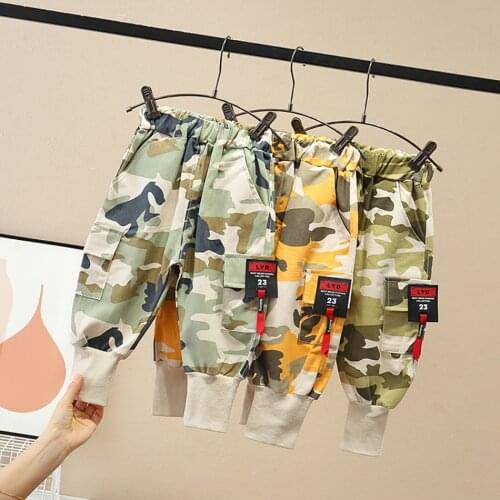 Boys Spring Summer Camouflage Pants Kids Cotton New Fashion Children Clothing Casual Pants Toddler Costume 2 3 4 5 6 Years