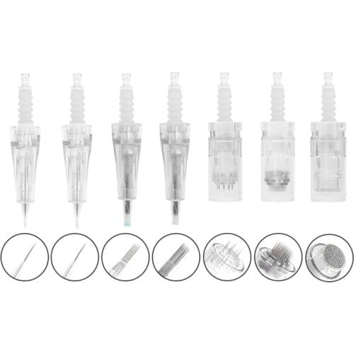 Microneedling / Microblading Needles Cartridges For Dr Pen N2 M5 M7 Professional Dermapen Electric Stamp Design Face Roller