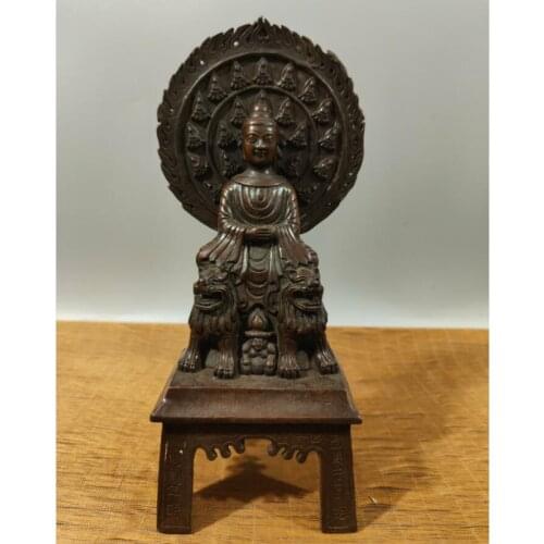 China brass archaize Tibetan Buddha crafts statue