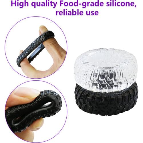 2pcs Silicone Cock Rings Delay Ejaculation Men Soft Penis Ring Flexible Glue Cockring Adult Erotic Sex Toys For Man Sex Products