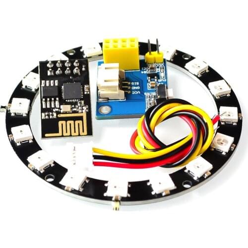 ESP8266 ESP01 ESP-01 RGB LED Controller Adpater WIFI Module for Arduino IDE WS2812 WS2812B 5050 16 Bits Light Ring Christmas DIY