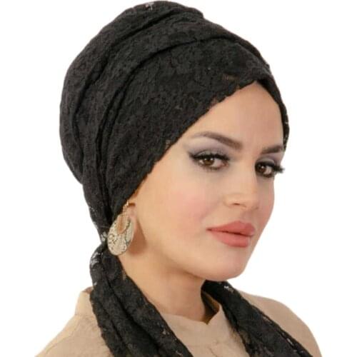 Beautiful big girls muslim hijab lace and stones islamic scarf shawl hijab hat armia pull wrap ramadan gift