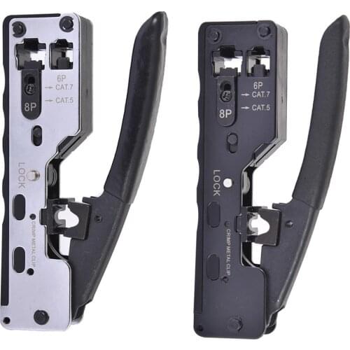 Network Crystal Crimping Pliers Multifunctional Heavy Steel Crimping Tools with Sturdy Head Assembly Cable Tester Repair Tools