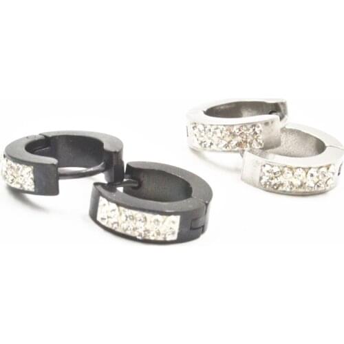 10pairs Free Shippment Sainless Steel Ear Stud Fashion Jewelry Hoop Rings Earring NEW Gems Shines body jewelry