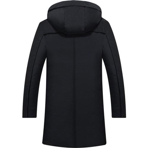 2020 Winter Down Jacket Men Thicken Warm Hooded Black Fashion Long Section White Duck Down Parker Coat Brand Mens Clothes