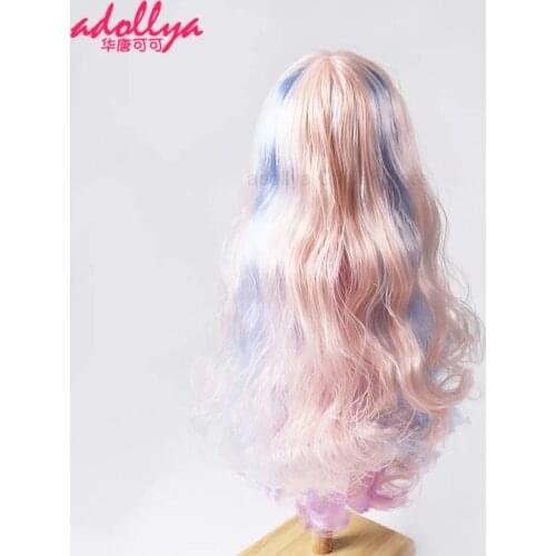 Adollya Hair For Dolls Wigs Sheath Curls Solid Color Supple Princess Hairstyle For 1/3 BJD Long Wigs Accessories Toys For Girls
