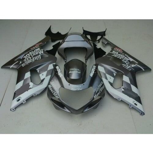 Custom Fairing kit for GSXR600 750 K1 01 02 03 GSXR 600 GSXR 750 2001 2002 2003 ABS White grey Fairings set+gifts SK45