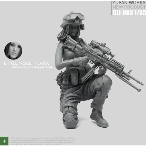 1/35 Resin model kits Female Soldier Figure self-assembled DJJ-03