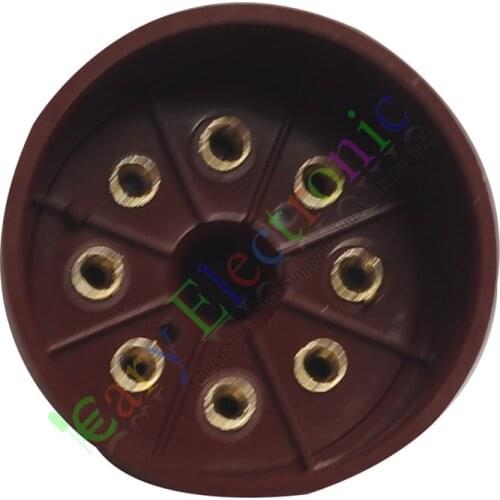 Wholesale and retail 20pc 8Pin Red Bakelite Vacuum TUBE sockets SAVER BASE 6L6 EL34 KT88 audio amps free shipping