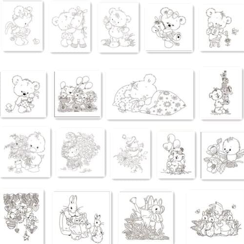 Animal bear Transparent Klare stempel und schneiden stirbt DIY Silikon Dichtungen Scrapbooking/Karte, Der/Fotoalbum Dekoration