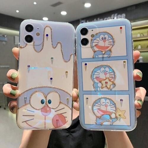 Luxury Diamonds Glossy Lens Protector Phone Case For iPhone12 11 XSMAX 78PLUS SE2020 Soft Cover XR Skinny Shell Body Protection