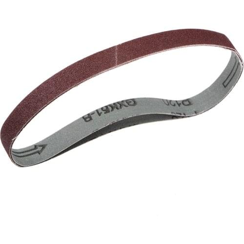 Uxcell 2pcs 1/2-inch X 18-inch(15mm X 452mm) Sanding Belt 120 Grit Aluminum Oxide to wood, plastic, fiberglass steel etc