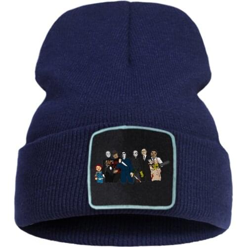 Texas Chainsaw Massacre Cartoon Thick Soft Unisex Hats Wool Casual Beanie Hat Soft Fashion Knitted Hats Creative Quality Hat