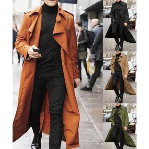 New Mens Winter Jacket High Quality Long Trench Lapel Windbreakers Male Business Warmness Brand Oversize Overcoat For Wholesale