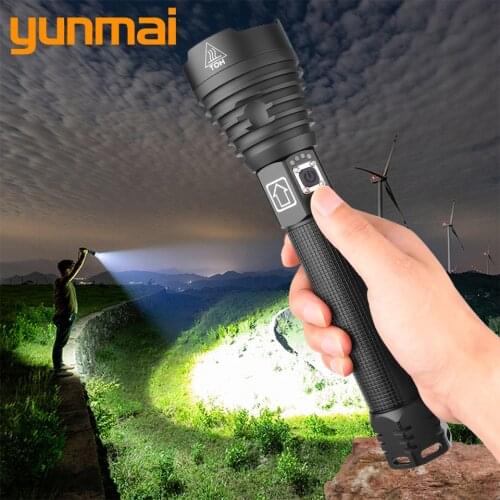 Xlamp XHP90 XHP70.2 LED Flashlight Powerful Torch USB XHP50 Lamp Zoom Torch Use 18650 26650 Rechargeable Battery