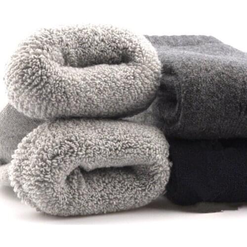 Funny Winter Warm Thicken Socks For Women Men Floor Wool Happy Vintage Thermal Socks Christmas Gifts