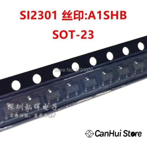 100pcs Smd SI2301 A1SHB field effect transistor sot-23
