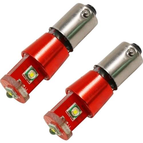 2PCS BA9S Cree Led Chips 3 SMD Super Bright Canbus 9W Error Free t4w h6w LED interior Turn Signal Car Light Source 6000K White