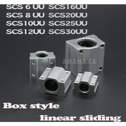 2pcs/lot Free shipping SC12LUU SCS12LUU SCS10UU SCS12UU SCS13UU SCS16UU SCS10LUU 12mm Linear Ball Bearing Block CNC Router parts