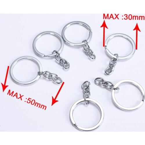 20pc/lot Metal Circle Key Chains Rings Diy For Key Holder Keyfob Bag Chell Phone Chains Decorate Connector Findings Accessories