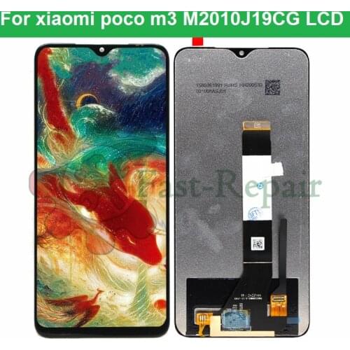6.53" For XIAOMI MI POCO M3 LCD Display Touch Screen Digitizer For Xiaomi Redmi 9T LCD M2010J19CG M2010J19CI Replacement Parts