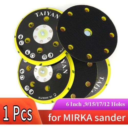 6" 52-Hole DA Sanding Pad Multi-Hole Sander Backing Pad Dust-Free Abrasive Tools Grinder Accessories