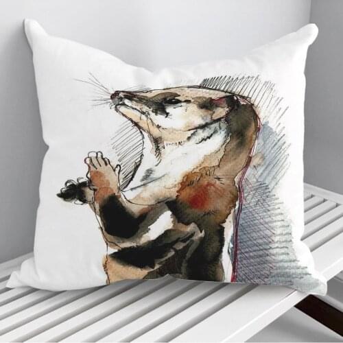 Amblonyx Otter Throw Pillows Cushion Cover On Sofa Home Decor 45*45cm 40*40cm Gift Pillowcase Cojines Dropshipping
