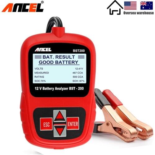 Ancel BST200 Car Battery Tester Multi Languages 12V 1100CCA Battery Analyzer Automotive Scanner Car Diagnostic Tool Free Update