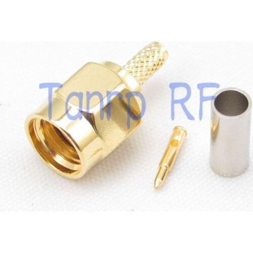 Free shipping! 10pcs/lots SMA male plug pin RF connector adapter crimp for RG174 RG316 RG188 RG179 cable wholesale