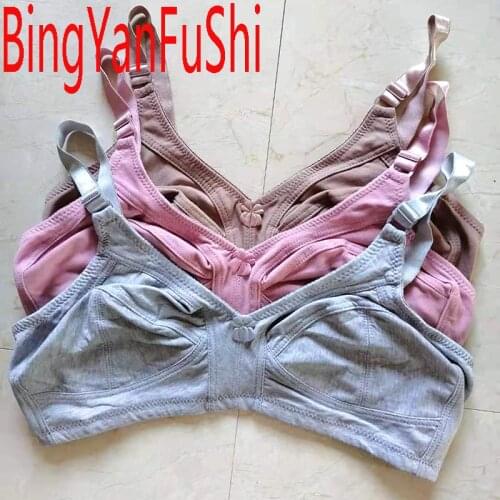 Cotton bra Big Breasted 80 85 90 95 100 105 110 115 C D DD E F G cup bras for women top push up lounge demi sexy lace bh vs C01