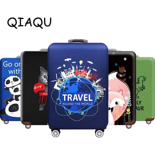 QIAQU Elastic World Travel Luggage Protective Cover new Animal pattern suit 18-32 inch Suitcase Cover quality Travel Accessories